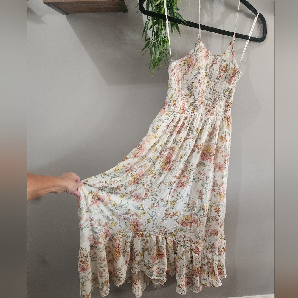 Free People Floral T-Back Dress